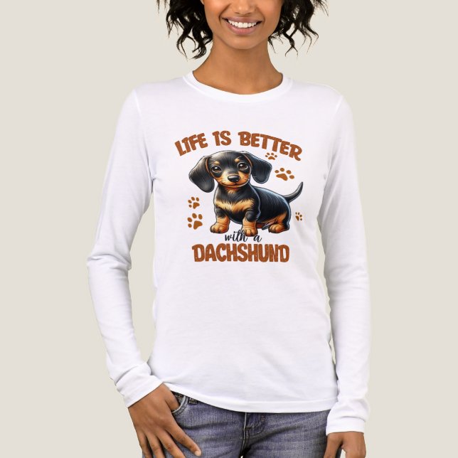 ABSCHNITTLICHES SCHWARZ- UND DACKEL-DOG-SPRICHWORT Tri-Blend SHIRT (Vorderseite)