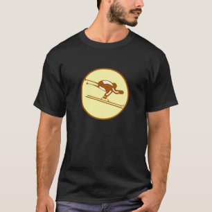ABSCHÜSSIGER SKI-WINTER T-Shirt
