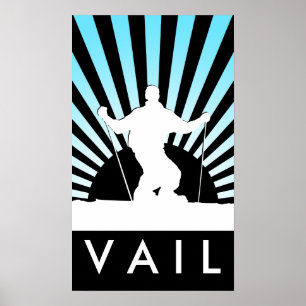 abschüssiges Ski vail Poster