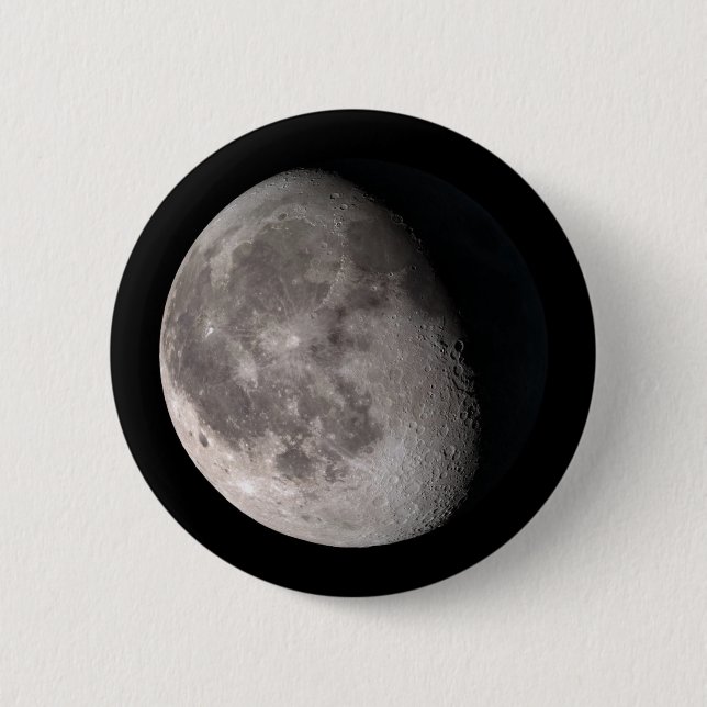 Abschwindender Gibbmond Button (Vorderseite)