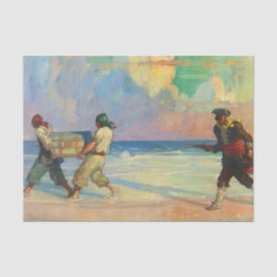 „Absconding With The Treasure“ von NC Wyeth Seidenpapier
