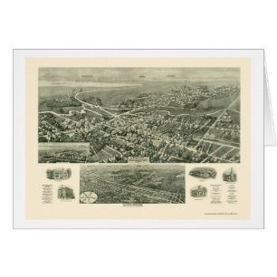 Absecon, carte panoramique de NJ - 1924