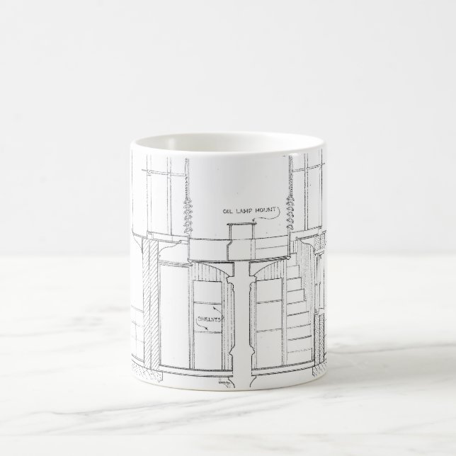 Absecon Leuchtturm-Plan Kaffeetasse (Mittel)
