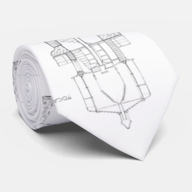 Absecon Leuchtturm-Plan Krawatte (Gerollt)