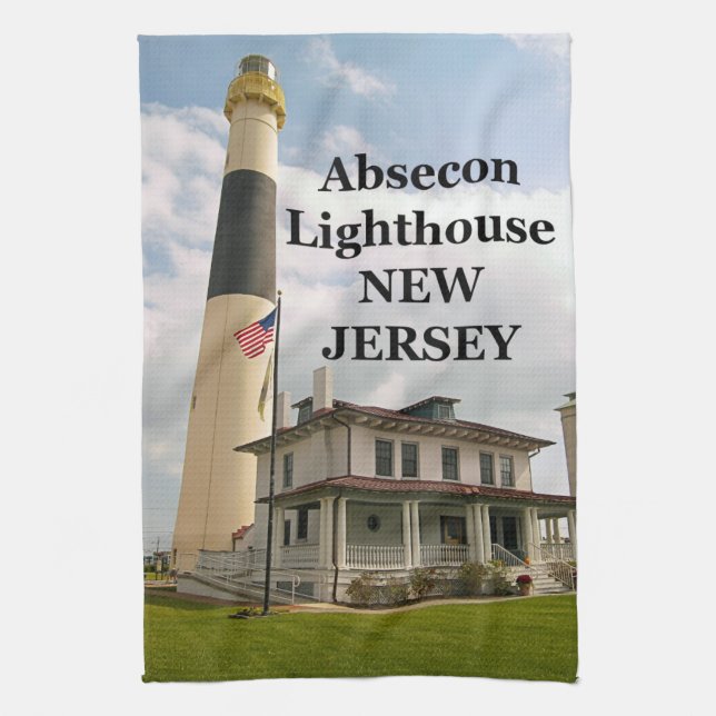 Absecon Lighthouse, New Jersey Teetuch Geschirrtuch (Vertikal)