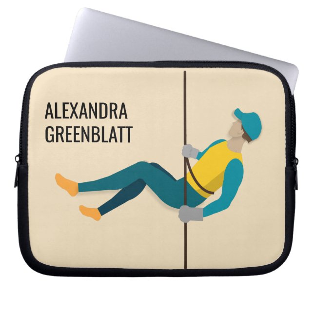 Abseilen Laptopschutzhülle (Vorderseite)