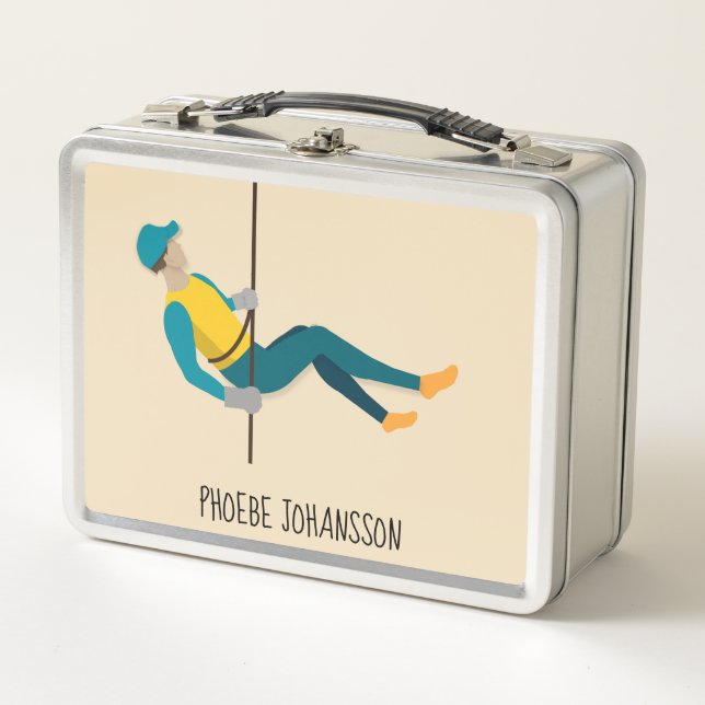 Abseilen Metall Brotdose (Vorderseite)