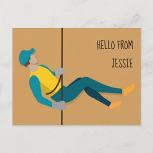 Abseilen Postkarte
