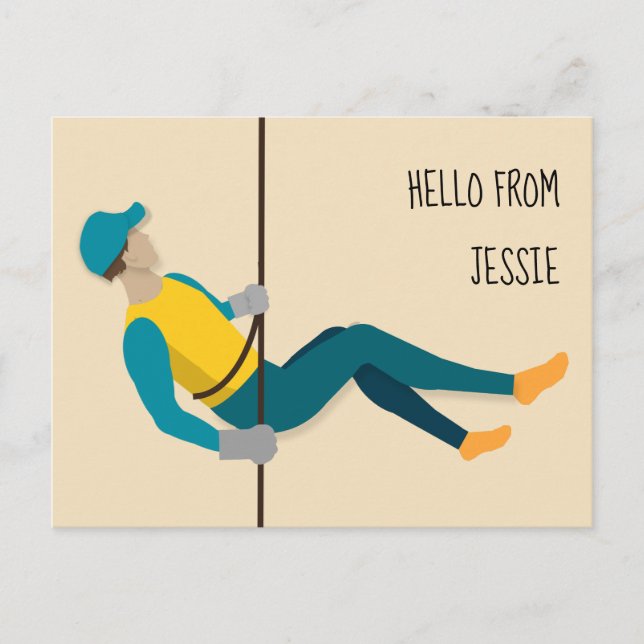 Abseilen Postkarte (Vorderseite)