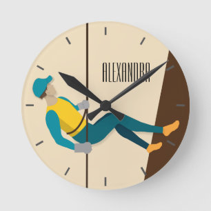 Abseilen Runde Wanduhr
