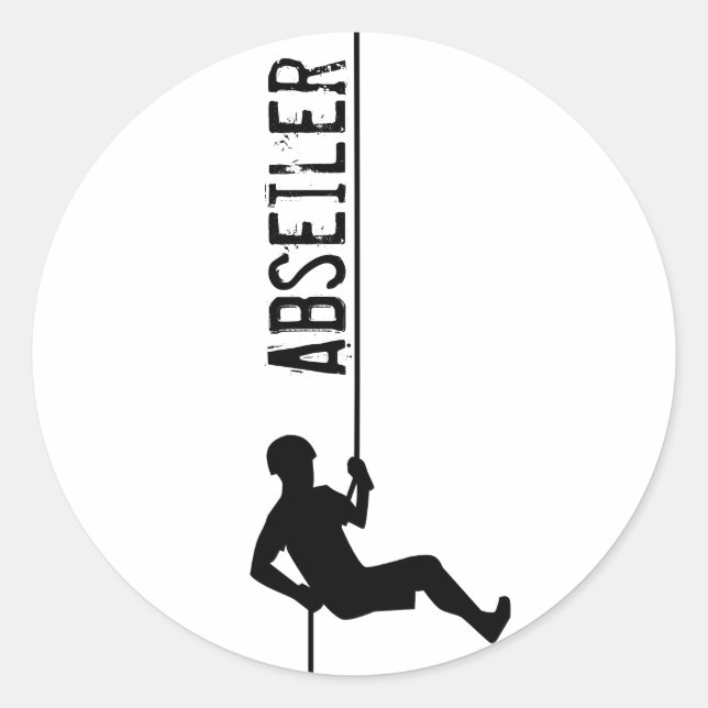 Abseiler Classic Round Sticker (Vorderseite)