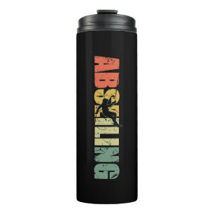 Abseiling Vintage Rappelling Bergsteiger Thermosbecher