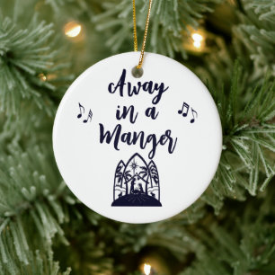 Abseits in einer Manger Weihnachten Minimalistisch Keramik Ornament