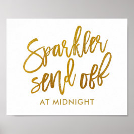Absendezeichen für Sparkler | Imitate Gold Foil | Poster