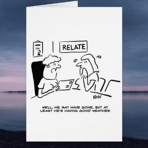 Absent Mari envoie une carte postale.