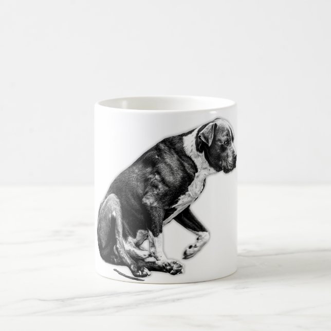 Absetzen - Nearly Seated Canine Kaffeetasse (Mittel)