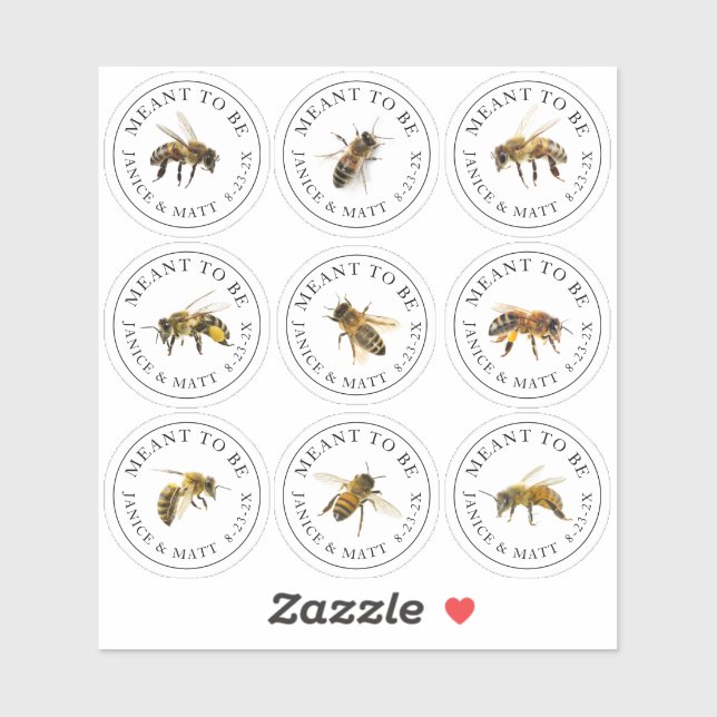 Absicht zu sein Mini Honey Jar Bee Labels Hochzeit (Blatt)