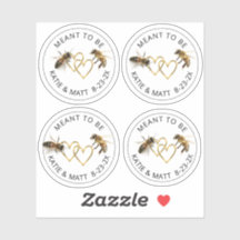 Absicht zu sein Mini Honey Jar Bee Labels Hochzeit