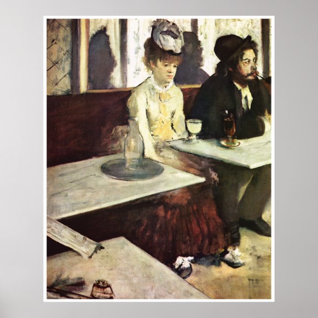 Absinthe, 1876 - Edgar Degas Poster (Vorne)