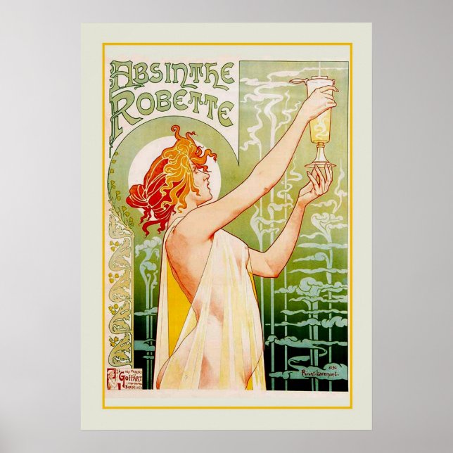 Absinthe-Anzeige Poster (Vorne)
