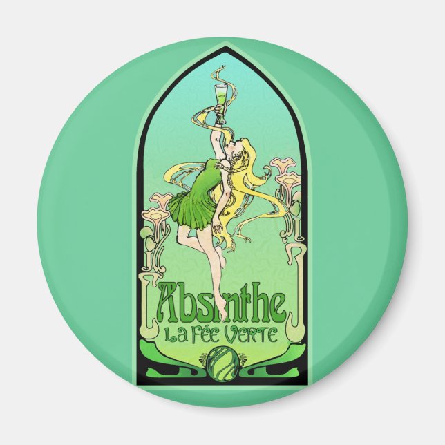 Absinthe Art Nouveau Magnet (Vorne)