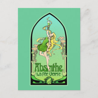 Absinthe Art Nouveau Postkarte