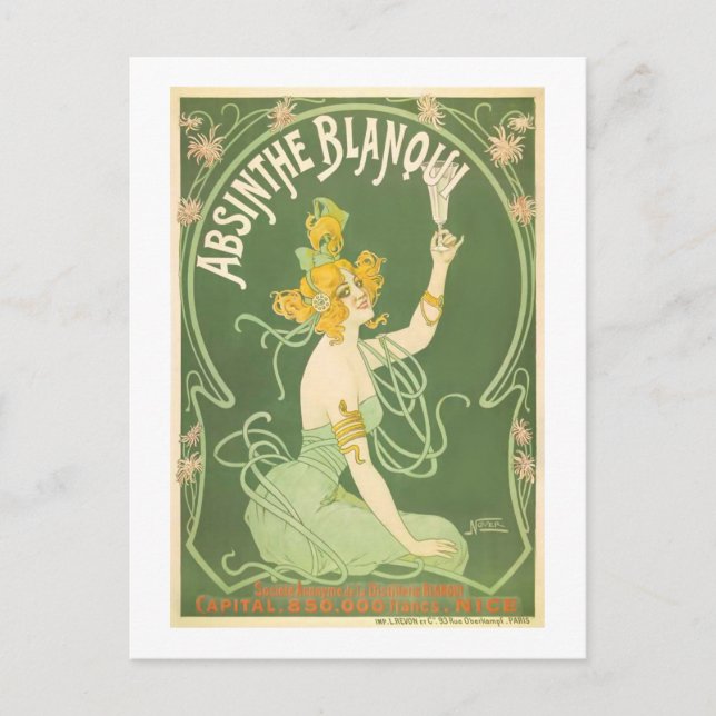 Absinthe Blanqui Nover Fine Art Postkarte (Vorderseite)
