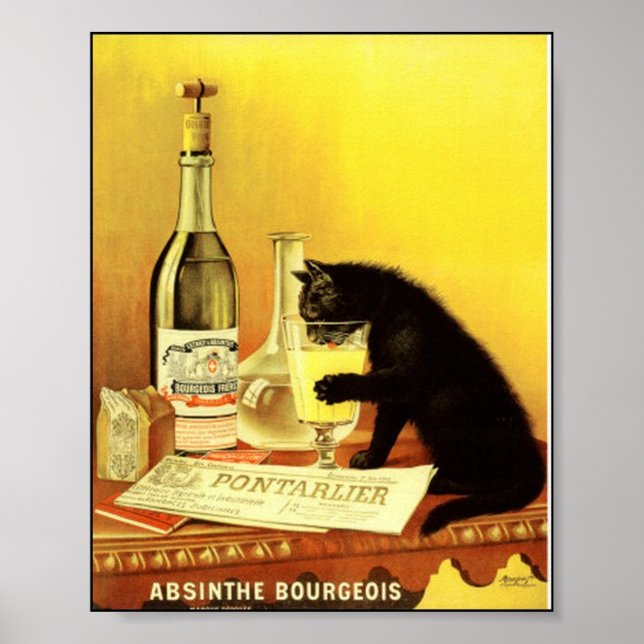 Absinthe Bourgeois Poster vintage (Devant)