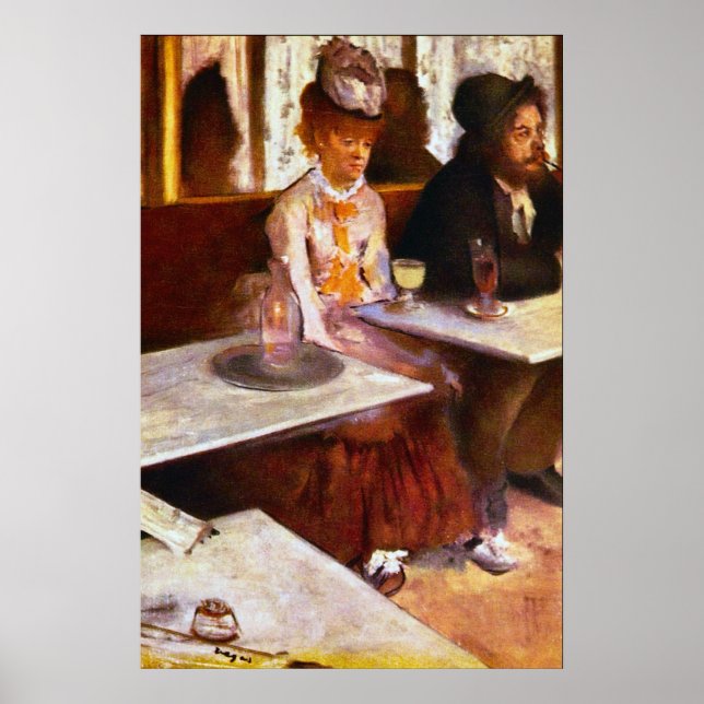 Absinthe Drinkers von Edgar Degas Poster (Vorne)