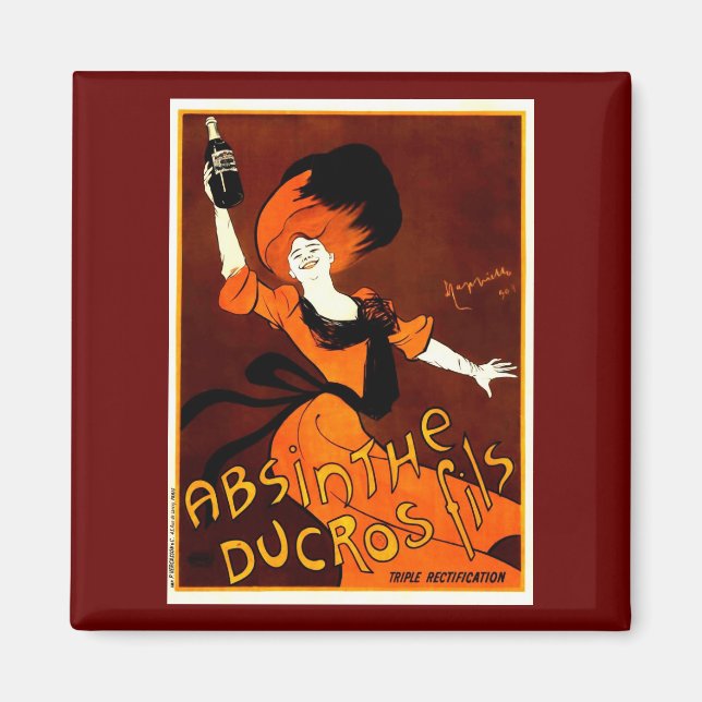 Absinthe Ducros Fils Leonetto Cappiello Kunstmuseu Magnet (Vorne)