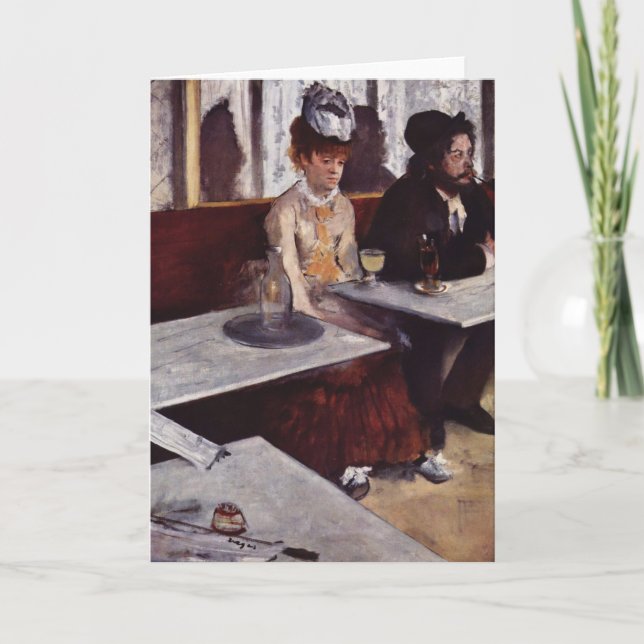 Absinthe - Edgar Degas - c1876 Karte (Vorderseite)