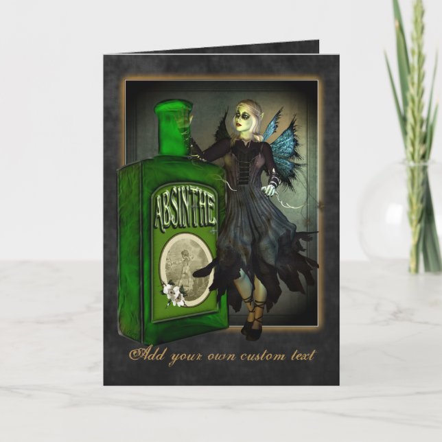 Absinthe Faerie Greetings Card Karte (Vorderseite)