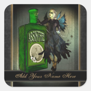 Absinthe Fee Buchzeichen Stickers