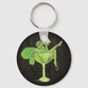 Absinthe Girl in Glass (kein Text) Schlüsselanhänger