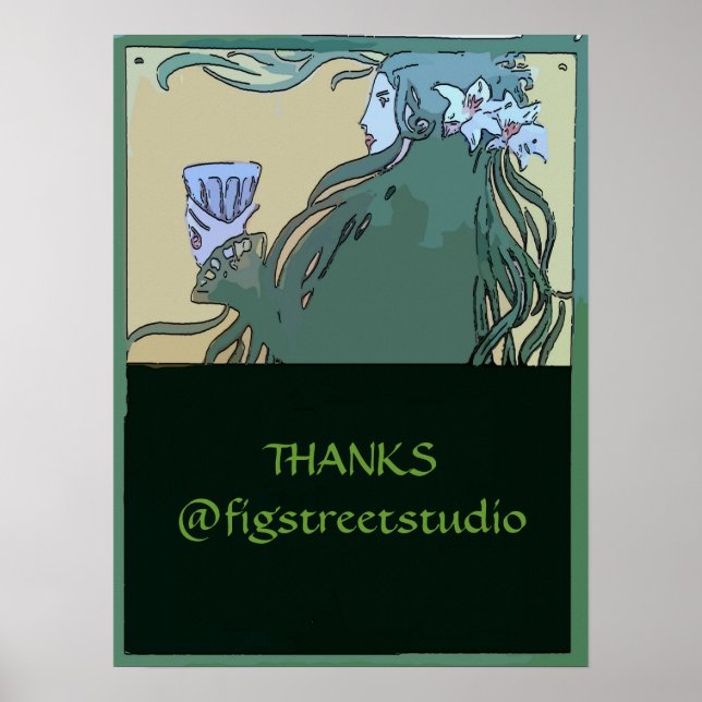 Absinthe Green Fairy, bearbeiten Text Poster (Vorne)