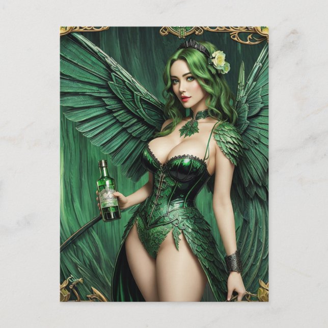 Absinthe Green Fairy Carte postale (Devant)