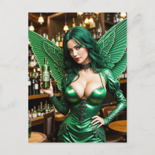 Absinthe Green Fairy Carte postale