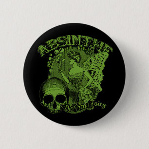 Absinthe Grüne Feen Dame Button
