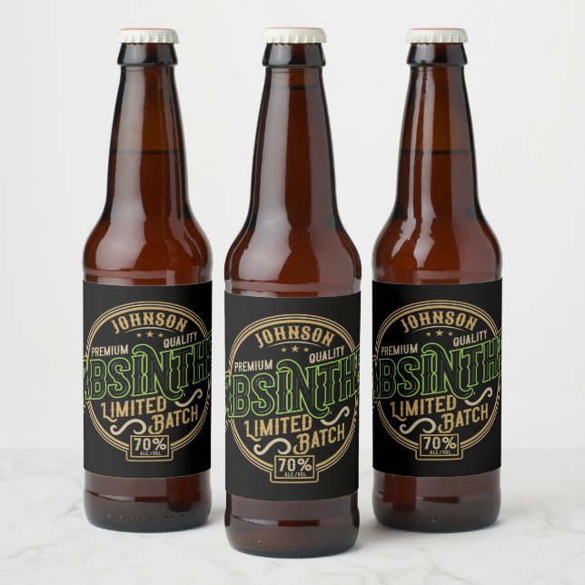 Absinthe Herbal Spirit Liquor Étiquette (Bouteilles)