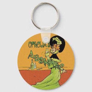 Absinthe im Stil der 1890er Jahre Schlüsselanhänger