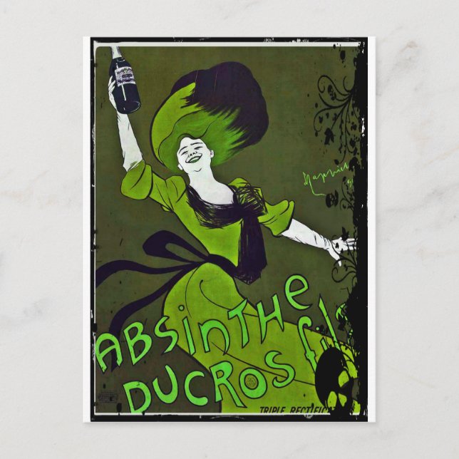 Absinthe in Green Postkarte (Vorderseite)