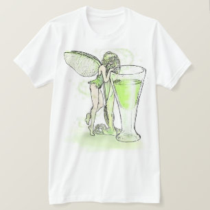 Absinthe La Fee Verte Fairy mit Glas (kein Text) T-Shirt