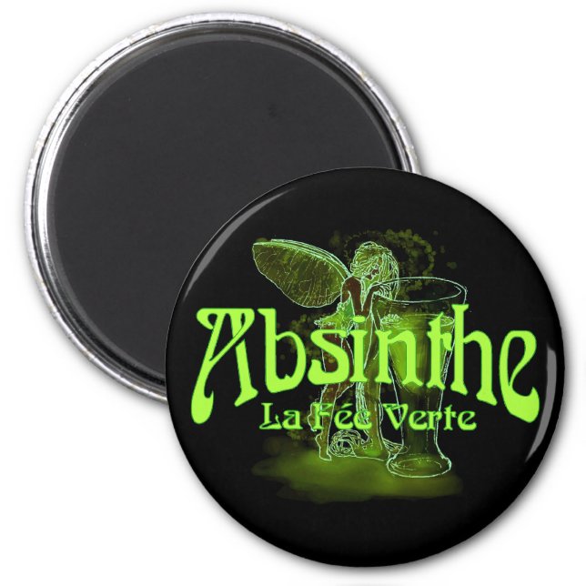 Absinthe La Fee Verte Fairy mit Glas Magnet (Vorne)