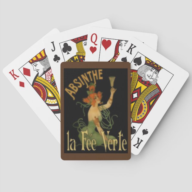 Absinthe La Fee Verte Poster Spielkarten (Rückseite)