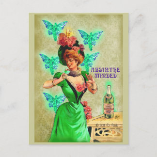 Absinthe Minded Postcard Postkarte