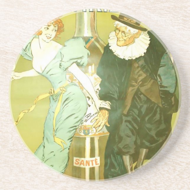 Absinthe Parisienne Gélis-Didot Malteste Kunstkuns Getränkeuntersetzer (Vorne)