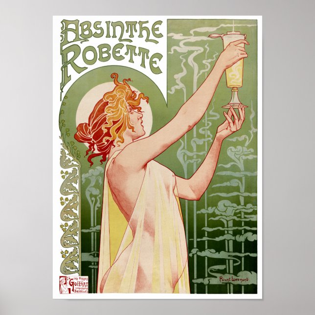Absinthe Robette 1896 Vintage Poster wiederhergest (Vorne)