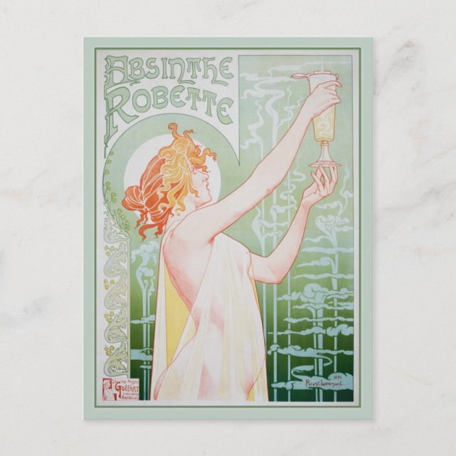 Absinthe Robette (Mint) Postkarte (Vorderseite)