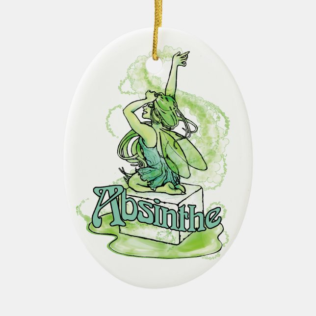 Absinthe Sugar Cube Fairy Keramikornament (Vorne)