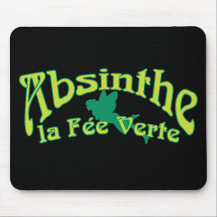 Absinthe Text La Fee Verte Mousepad